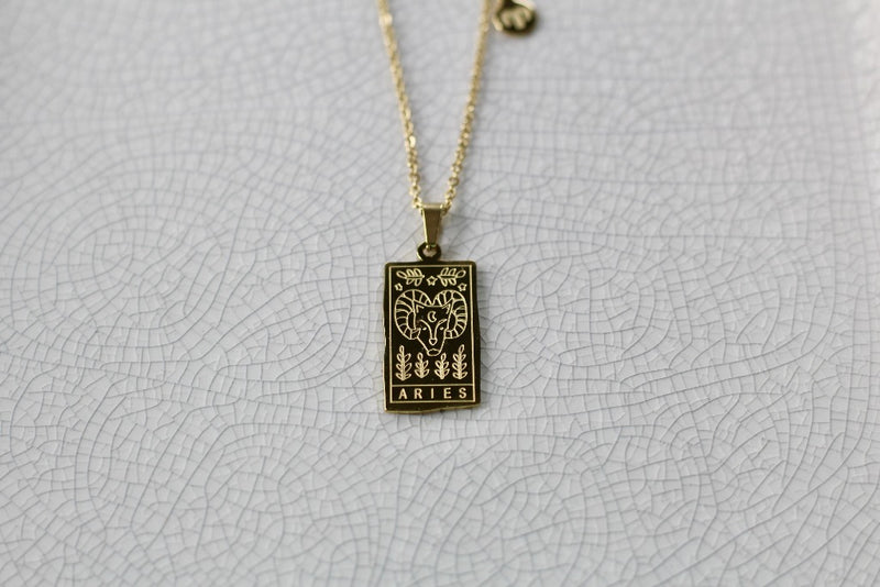 Zodiac Plate Necklace