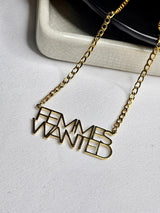 Gold Femmes Wanted Necklace