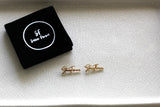 Gold Stone Femme Script Stud