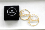 Gold Hoop Femme Earrings