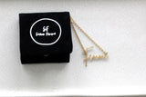 Seaux Femme - Gold Script Necklace