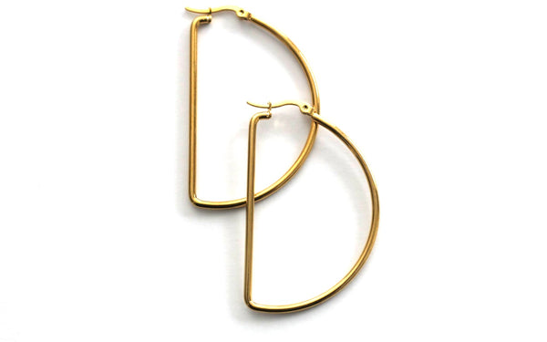 Gold Half Hoop Earrings