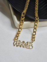 Gold Femmes Wanted Necklace