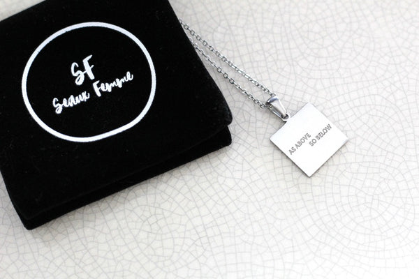 Silver As Above So Below Necklace