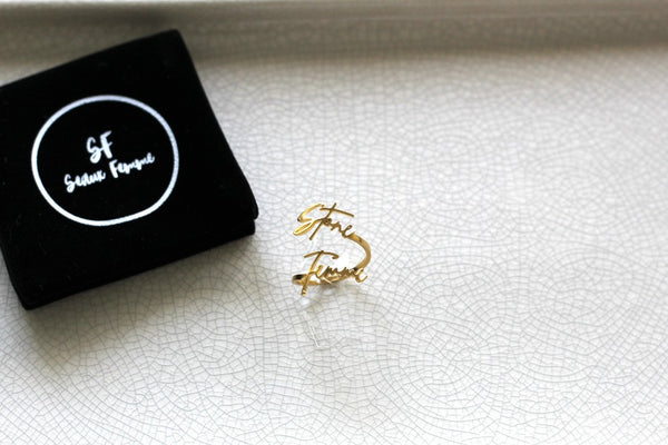 Gold Stone Femme Wrap Ring